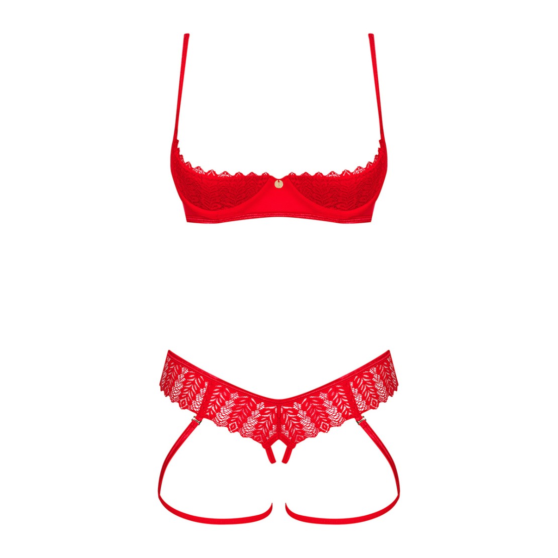 COMPLETO INTIMO SEXY ROSSO PER DONNA DUE PEZZI...