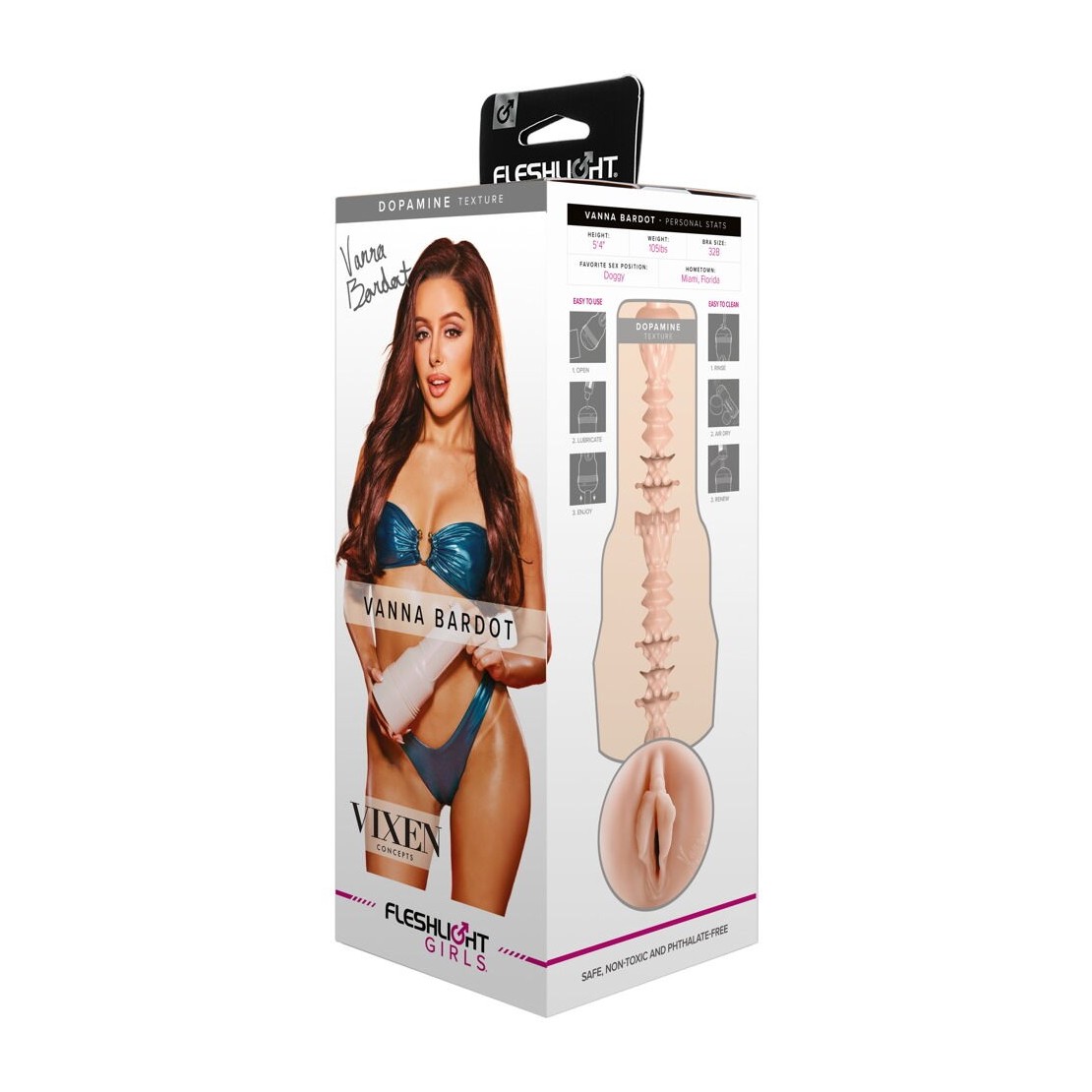 VANNA BARDOT FLESHLIGHT VAGINA MASTURBATORE PER...