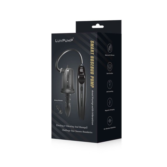 LUVPUMP VIBRATORE ANALE CON PLUG E COPPETTA PER SUZIONE ROSEBUD PUMP