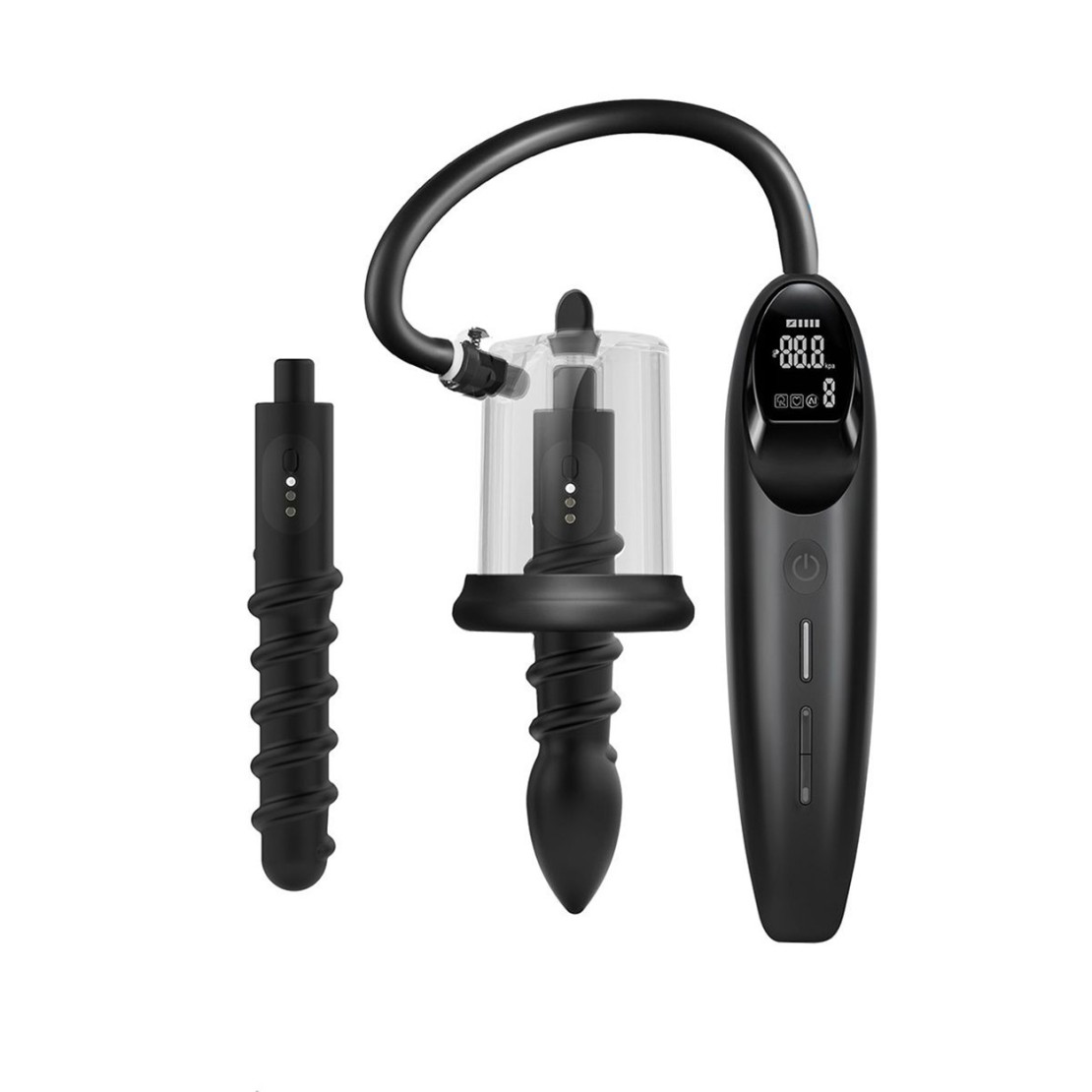 LUVPUMP VIBRATORE ANALE CON PLUG E COPPETTA PER...