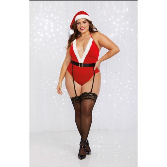 copy of BODY SEXY DA BABBA NATALE DONNA CON REGGICALZE CINTURA CAPPELLO