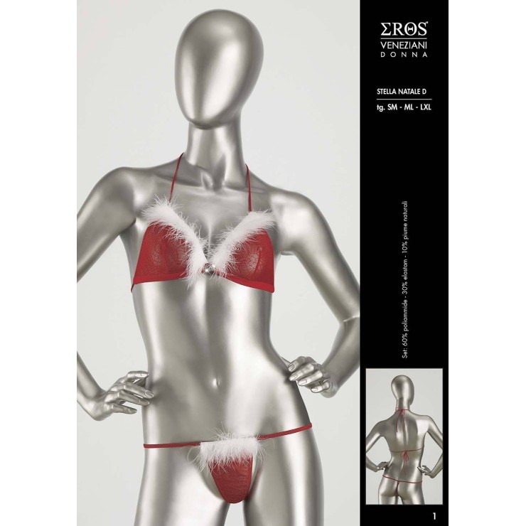 COMPLETO INTIMO NATALIZIO SEXY PER DONNA EROS VENEZIANI