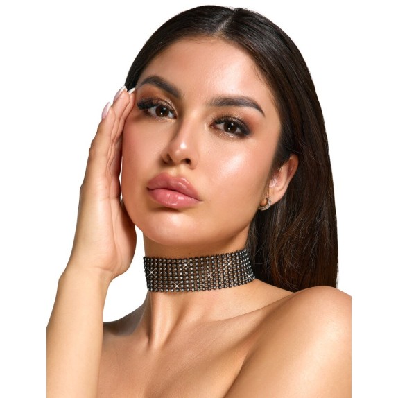 CHOKER GIROCOLLO SEXY ACCESSORIO PER DONNA CON STRASS COTTELLI