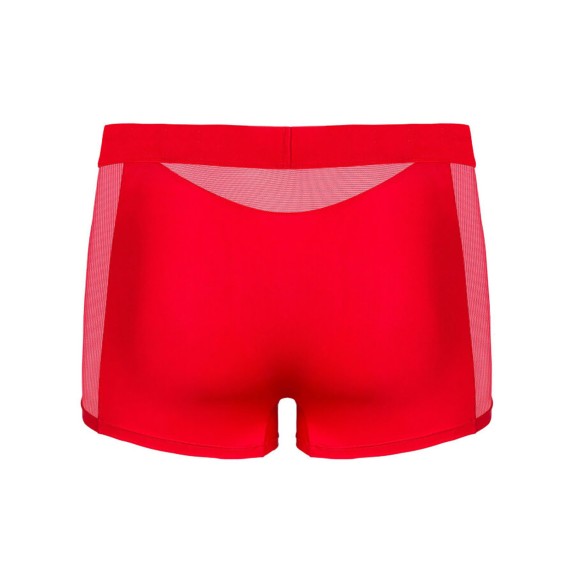 BOXER SEXY PER UOMO ROSSI CON INSERTI LATERALI IN MICRORETE BOLDERO OBSESSIVE
