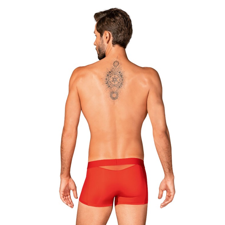 BOXER SEXY PER UOMO ROSSI CON INSERTI LATERALI IN... 2