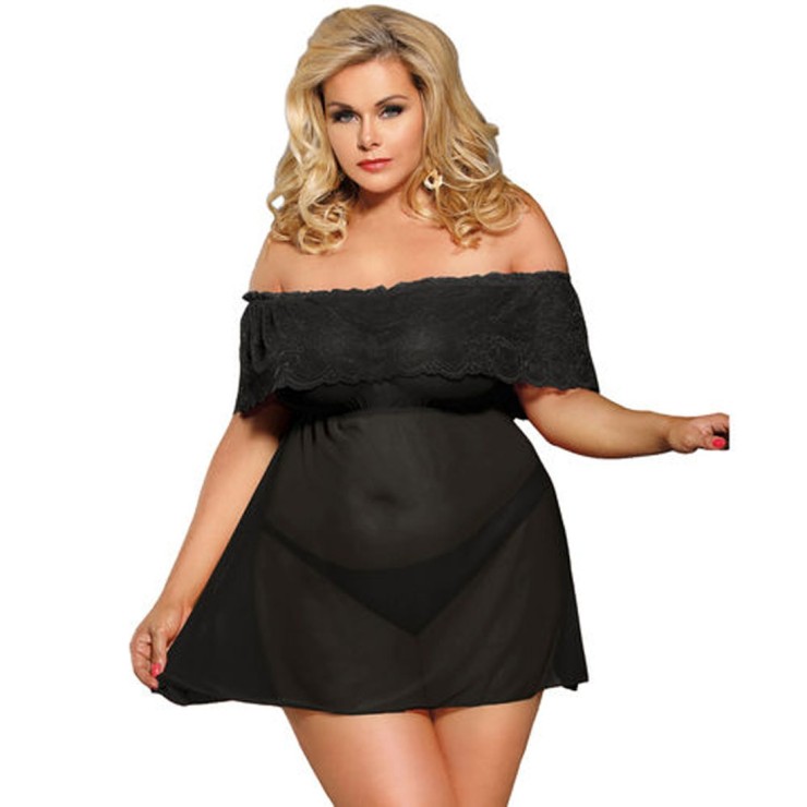 BABYDOLL SEXY PER DONNA TAGLIA GRANDE CURVY SUBBLIME 2
