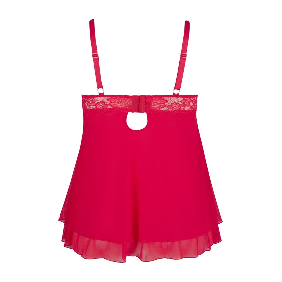 BABYDOLL SEXY PER DONNA ROSSO FIAMMANTE TAGLIA...