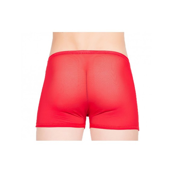 BOXER ROSSO IN MICRORETE SEXY PER UOMO EFFETTO VEDO/NON VEDO LOOK ME