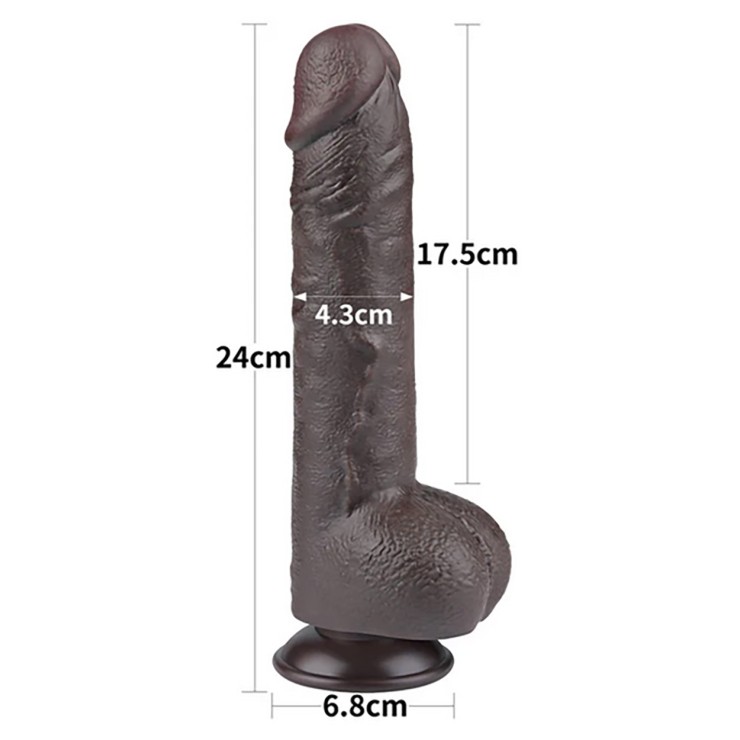 FALLO REALISTICO CHOCOLATE 24 CM CON PELLE SCORREVOLE E... 2