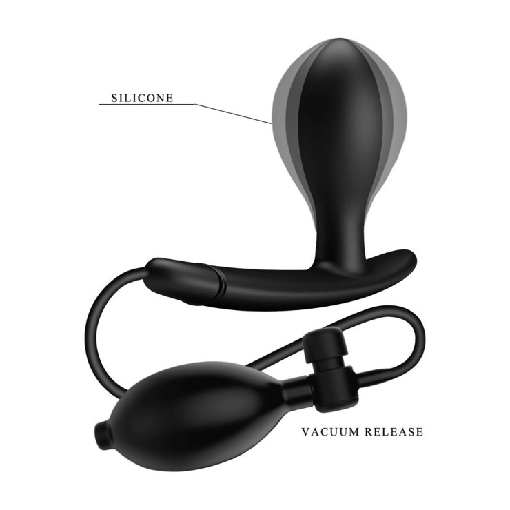 DRAKE PLUG ANALE GONFIABILE CON POMPETTA IN SILICONE... 2