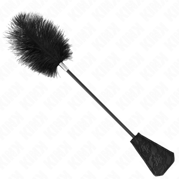 PIUMINO CON PIUME DI STRUZZO E MANICO FRUSTINO CON PIZZO 56 CM