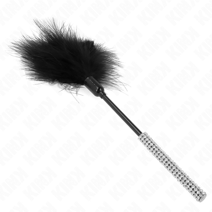 PIUMINO NERO CON PIUMA MORBIDA E MANICO DECORATO STRASS... 2