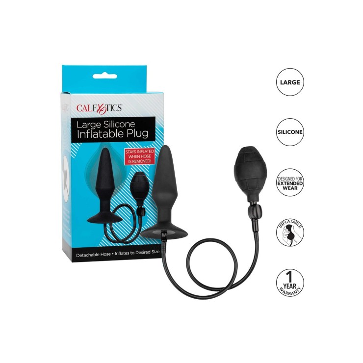 PLUG ANALE GONFIABILE STACCABILE CON VENTOSA SILICONE...