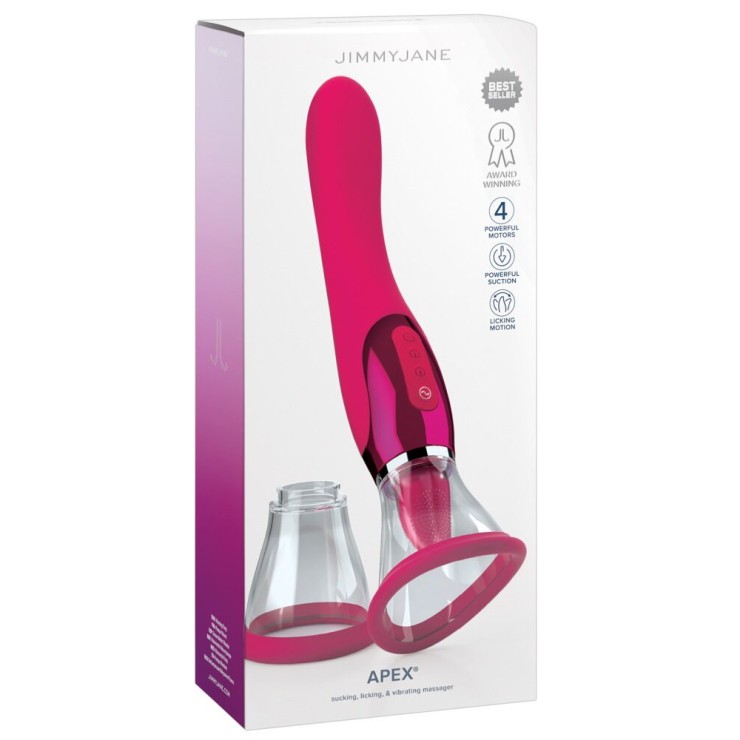 APEX SEX TOY 3IN1 CON COPPETTA CHE ASPIRA, LINGUA E...