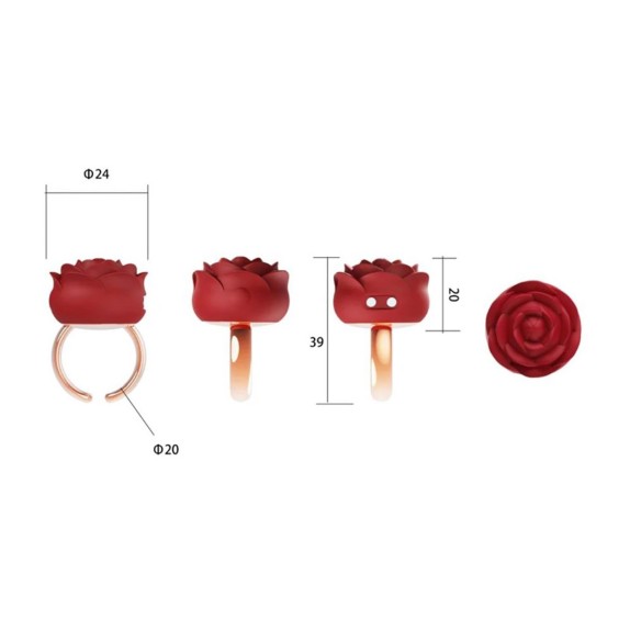 VIBRATORE DA DITO A FORMA DI ROSA