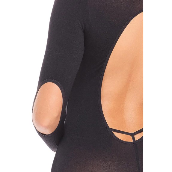 ABITO CORTO SEXY DA DONNA MANICA LUNGA CON INTAGLI DEVILISH BACKLESS