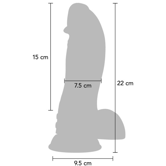 FALLO NERO VIBRANTE CON VENTOSA E TESTICOLI IN SILICONE