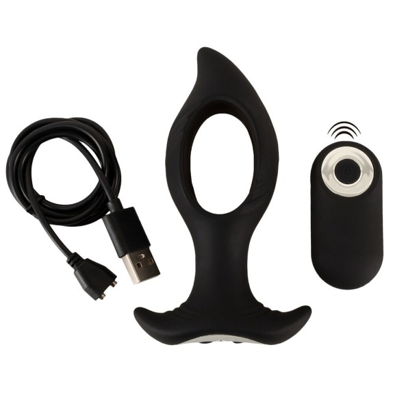 PLUG ANALE CON FORO CENTRALE VIBRANTE SEX TOY WIRELESS ANOS