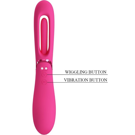 VIBRATORE DOPPIO USO VAGINALE SEX TOY CON LINGUA CHE SI MUOVE LEXIE
