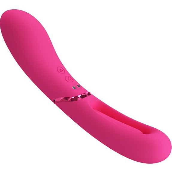 VIBRATORE DOPPIO USO VAGINALE SEX TOY CON LINGUA CHE SI MUOVE LEXIE