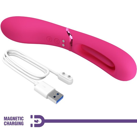VIBRATORE DOPPIO USO VAGINALE SEX TOY CON LINGUA CHE SI MUOVE LEXIE