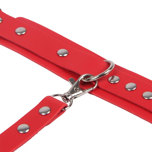 HARNESS PER GLUTEI ROSSO CON INCROCIO E MANETTE REGOLABILE SUBBLIME