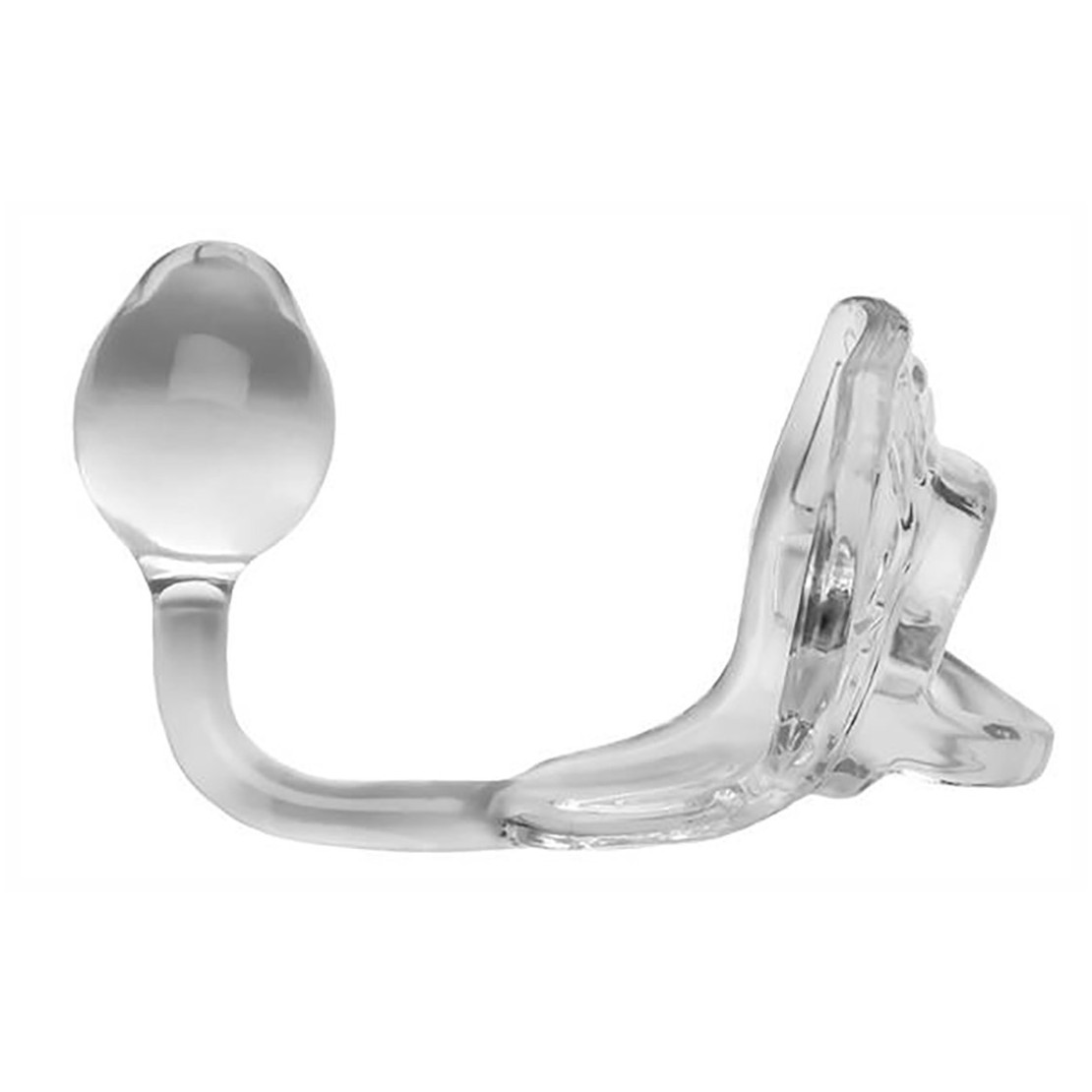 ANELLO PER PENE CON PLUG ANALE TRASPARENTE