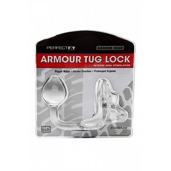 ANELLO PER PENE CON PLUG ANALE TRASPARENTE