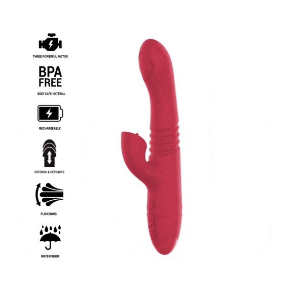 VIBRATORE RABBIT SEX TOY PER DONNA SU E GIU' PULSAZIONE E LINGUETTA