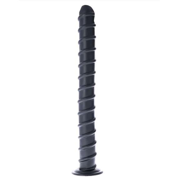 PLUG ANALE TAPPO LUNGO E GROSSO A SPIRALE CON RILIEVI E VENTOSA CABOGIRAO