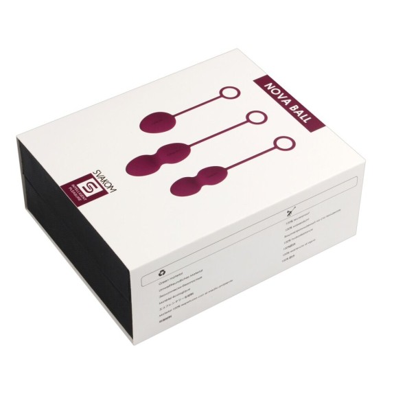 SET 3 PALLINE VAGINALI IN SILICONE CON PESI AUTOVIBRANTI NOVA SVAKOM