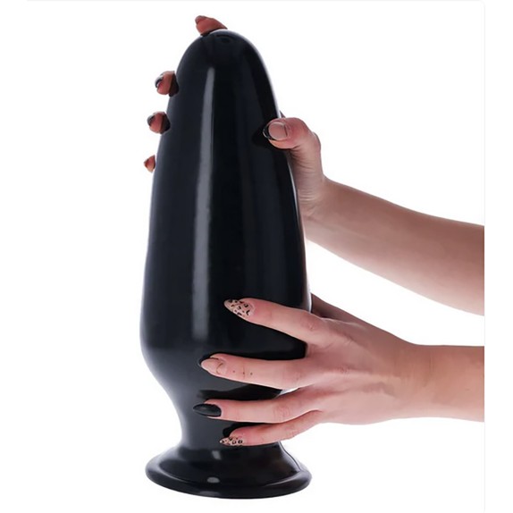 GRANDI DIMENSIONI PLUG ANALE DI FORMA OVALE IN PVC CON VENTOSA