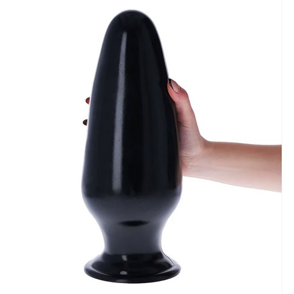 GRANDI DIMENSIONI PLUG ANALE DI FORMA OVALE IN PVC CON VENTOSA