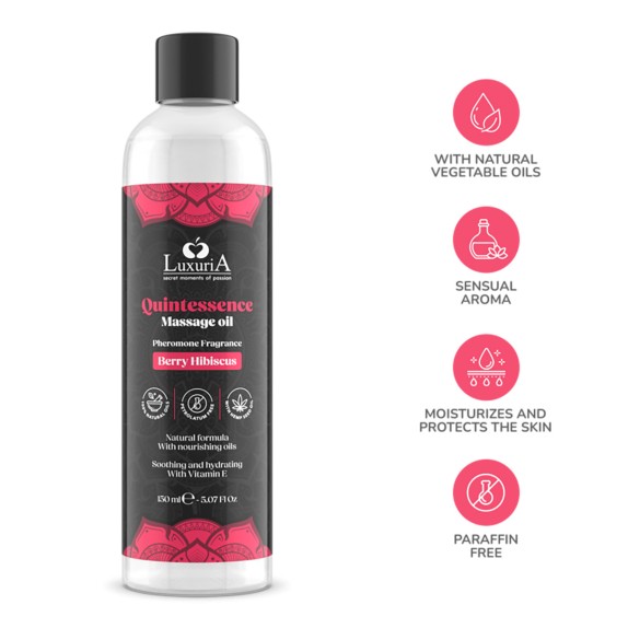 OLIO PER MASSAGGI ALL'IBISCO E BACCHE 150 mL BERRY HIBISCUS QUINTESSENCE