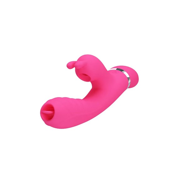 VIBRATORE RABBIT SEX TOY PER DONNA CON SUZIONE E VIBRAZIONE CON LINGUA PHOENIX