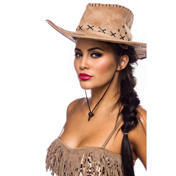 COSTUME TRAVESTIMENTO DA COWGIRL SELVAGGIA LEOPARDATA