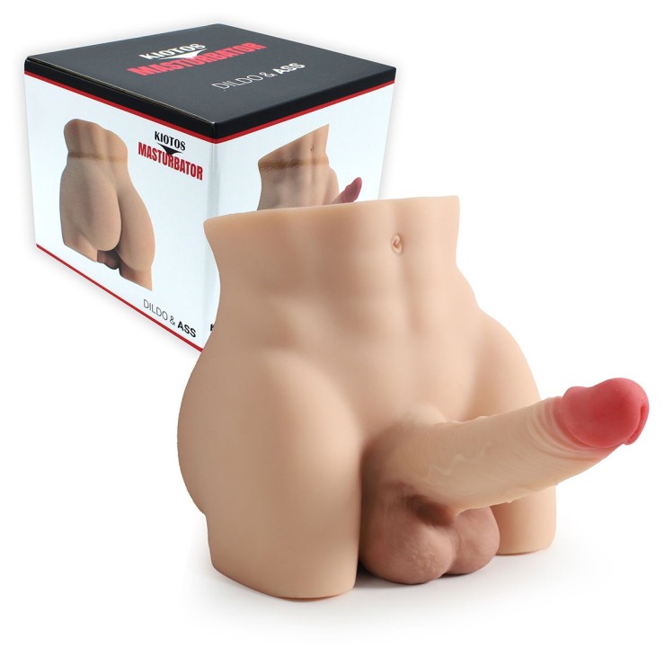 MASTURBATORE REALISTICO MEZZO BUSTO BACINO DI UOMO CON...