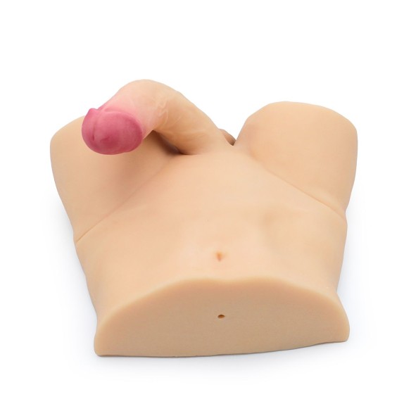 MASTURBATORE SUPER REALISTICO MEZZO BUSTO UOMO CON DILDO