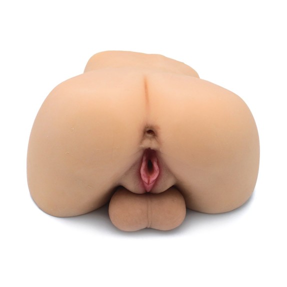 MASTURBATORE REALISTICO COMPATTO CON PENE & VAGINA E ANO PENETRABILI
