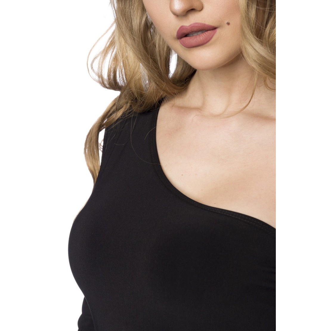 VESTITO MONOSPALLA SEXY TAGLIO ASIMMETRICO