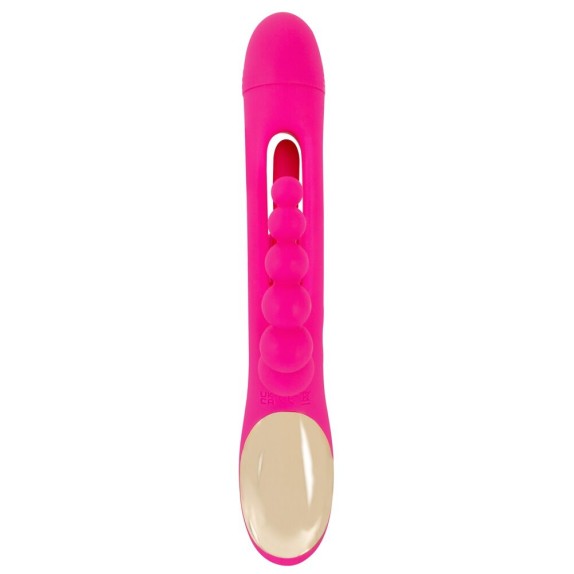 SEX TOY 3IN1 PER DONNA LINGUA INTERNA CON VIBRAZIONE SU CLITORIDE E PALLINE ANALI SMILE