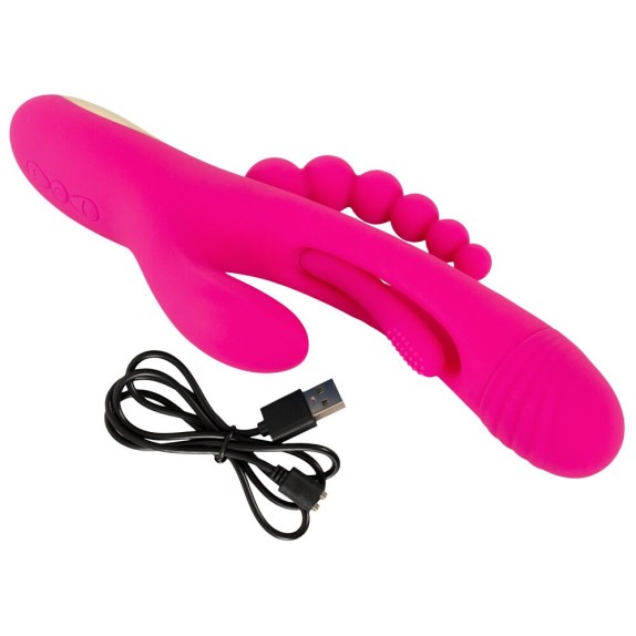 copy of SEX TOY 3IN1 PER DONNA LINGUA INTERNA CON VIBRAZIONE SU CLITORIDE E PALLINE ANALI SMILE