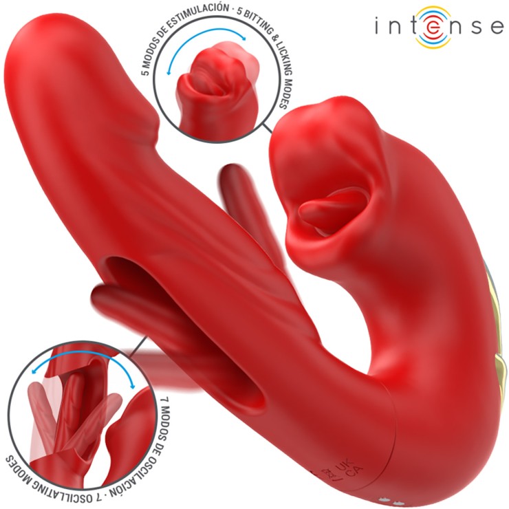 VIBRATORE CON LINGUA INTERNA PUNTO G & ESTERNA CLITORIDE... 2