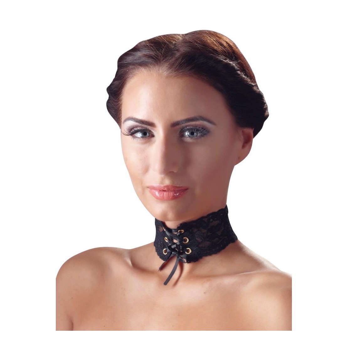 COLLARINO IN PIZZO SEXY NERO RICAMATO CON...