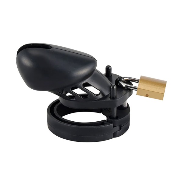 SET 2 PEZZI DI CINTURA DI CASTITA' PER UOMO IN SILICONE DENIAL CAGE
