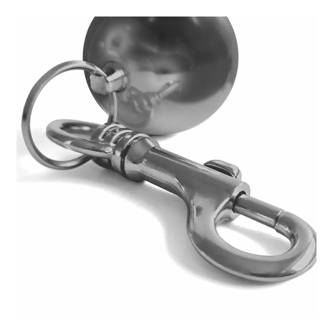 PESO A SFERA CON GANCIO SEX TOY IN ACCIAIO...