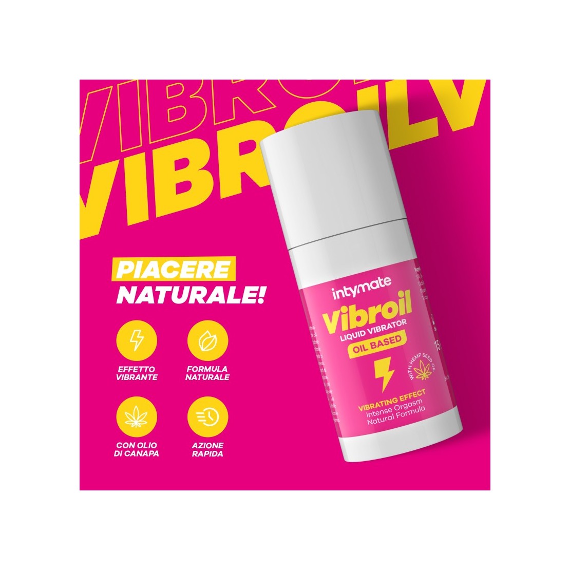 OLIO INTIMO STIMOLANTE EFFETTO VIBRANTE DONNA E...
