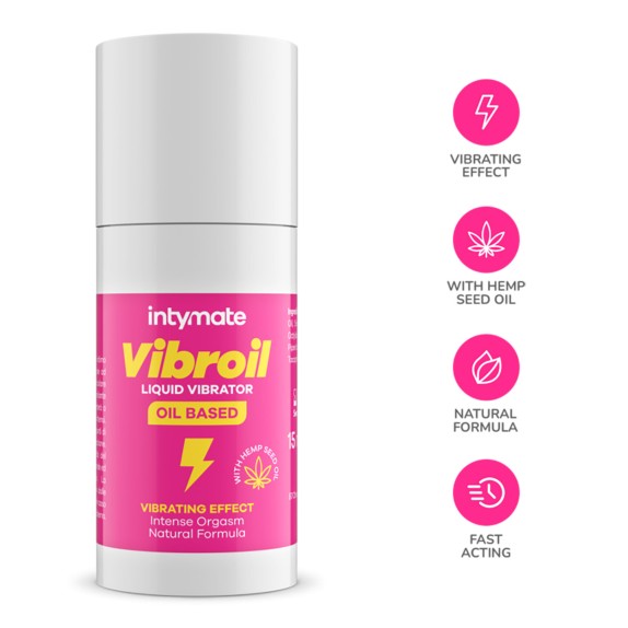 OLIO INTIMO STIMOLANTE EFFETTO VIBRANTE DONNA E UOMO 15 mL VIBROIL