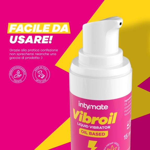 OLIO INTIMO STIMOLANTE EFFETTO VIBRANTE DONNA E UOMO 15 mL VIBROIL