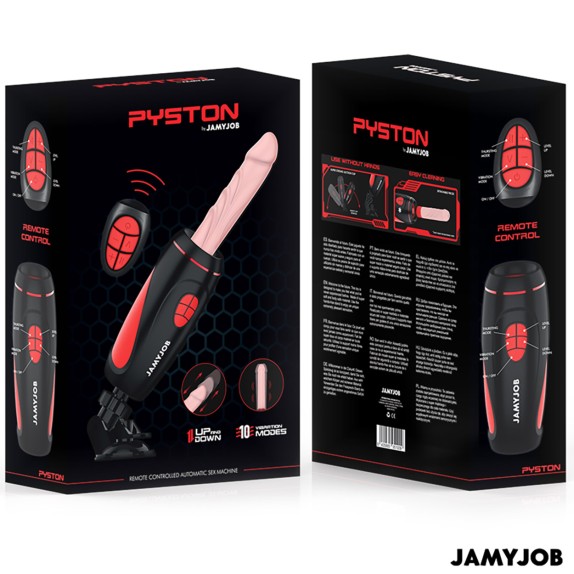 SEX-MACHINE COMPATTA VIBRANTE & SU E GIÙ CON VENTOSA E TELECOMANDO PYSTON